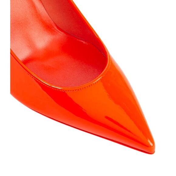 Christian Louboutin Sporty Kate 85 patent leather pointed toe pumps Orange 37.5 - Picture 5 of 7